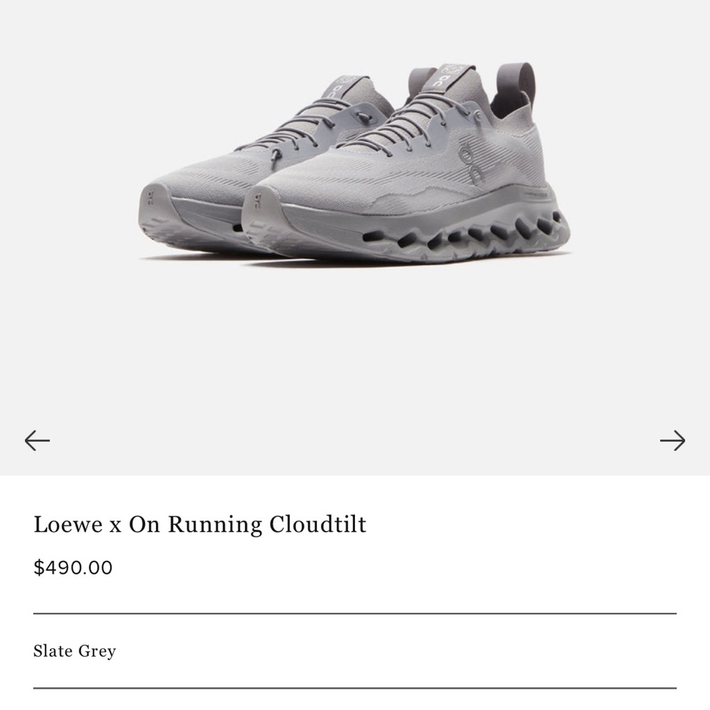 Description
Loewe x On collaboration "Cloudtilt" runner sneakers in knit